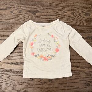 EUC Floral “today will be AWESOME” Kids Long Sleeve Shirt